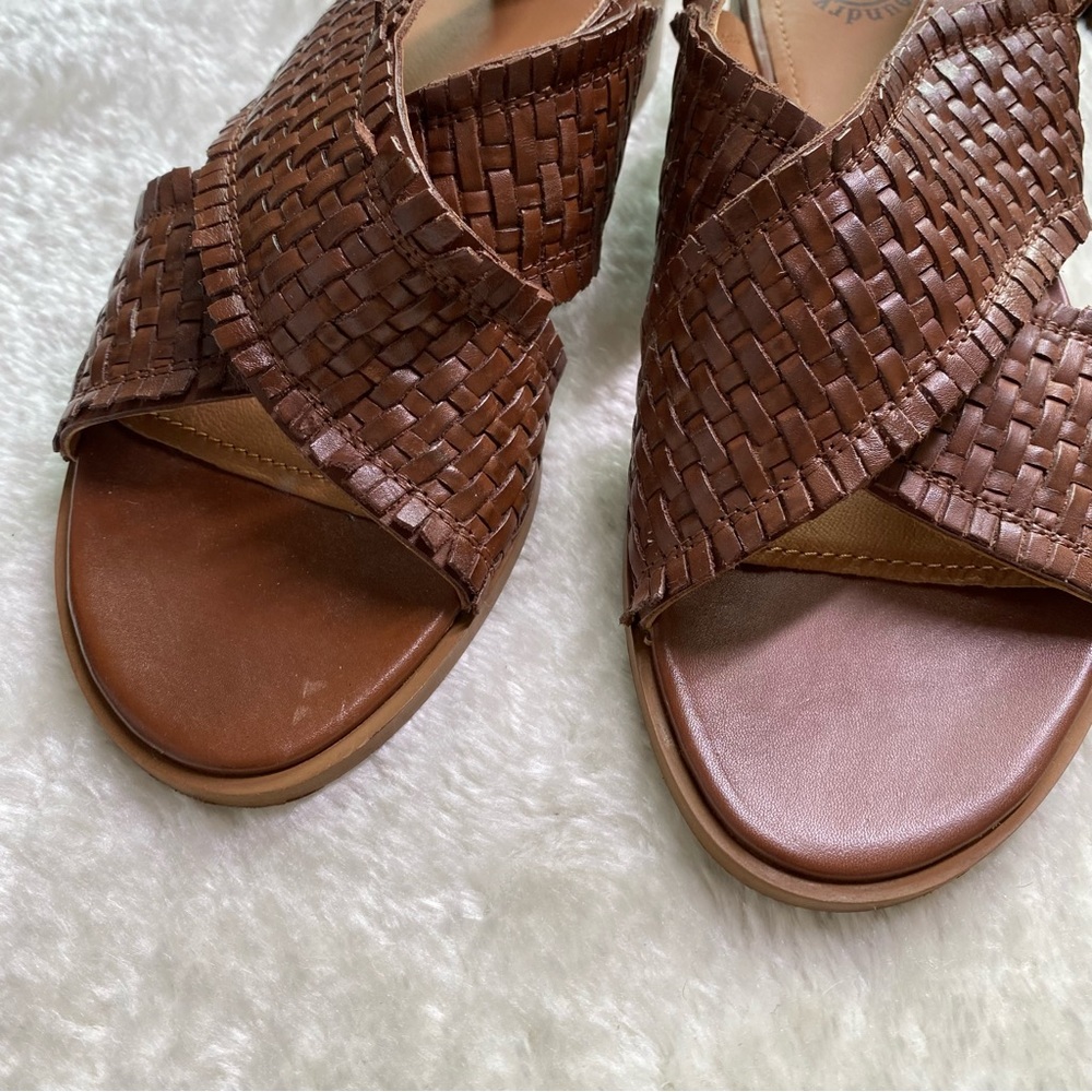 Vintage Foundry Co. Brown Ezra Leather Sandals 8 - Picture 4 of 7